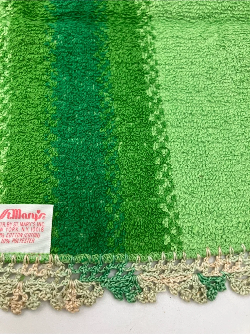 St. Mary’s vintage crochet edge washcloth